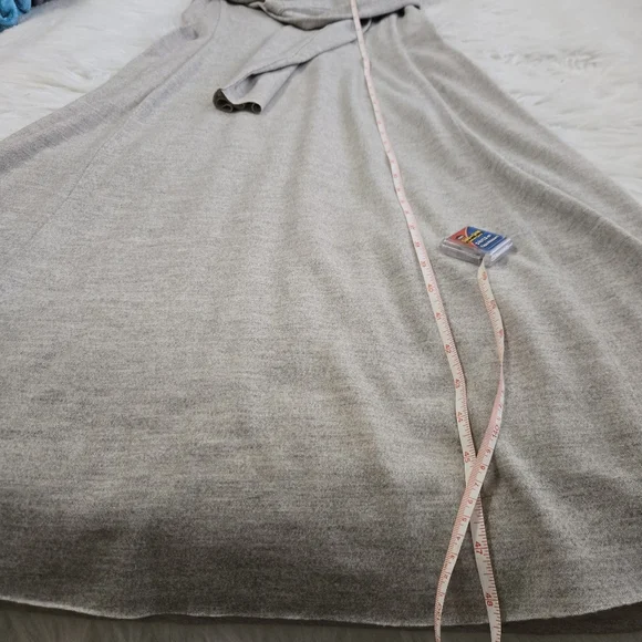 RAG & BONE Yan Japenses Wool Long-Sleeve Midi Dress Sz Small Heather Minimalist - Picture 14 of 15